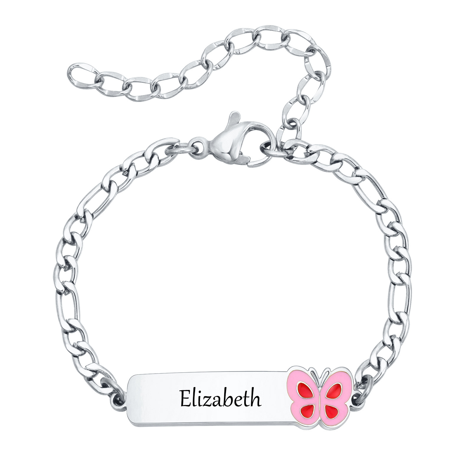 Butterfly Clasp Deployant - Vnox hadiah baptisan pribadi untuk anak