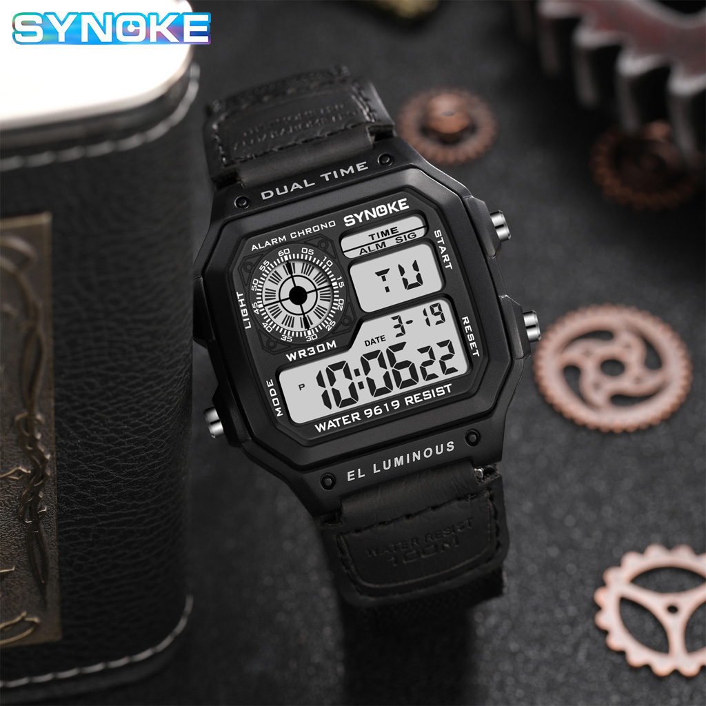 Synoke jam tangan Digital mili - Canvas Strap Watch ulasan dan harga