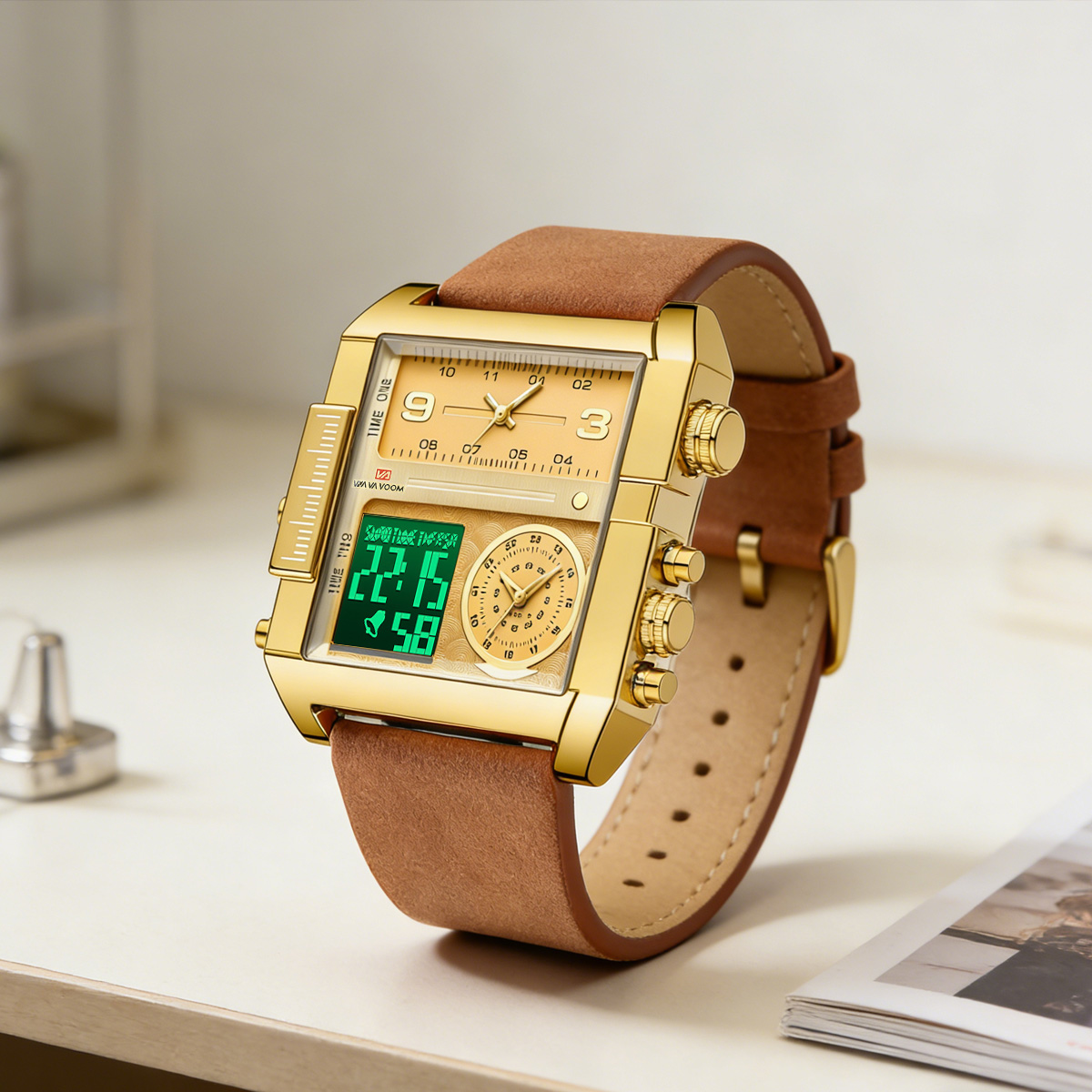 Jam Tangan Elektronik Pria Per - Leather Watch Band Men ulasan dan harga