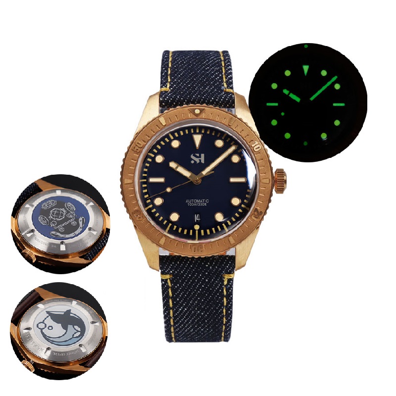 Jam tangan pria perunggu 42mm  - Canvas Strap Watch ulasan dan harga