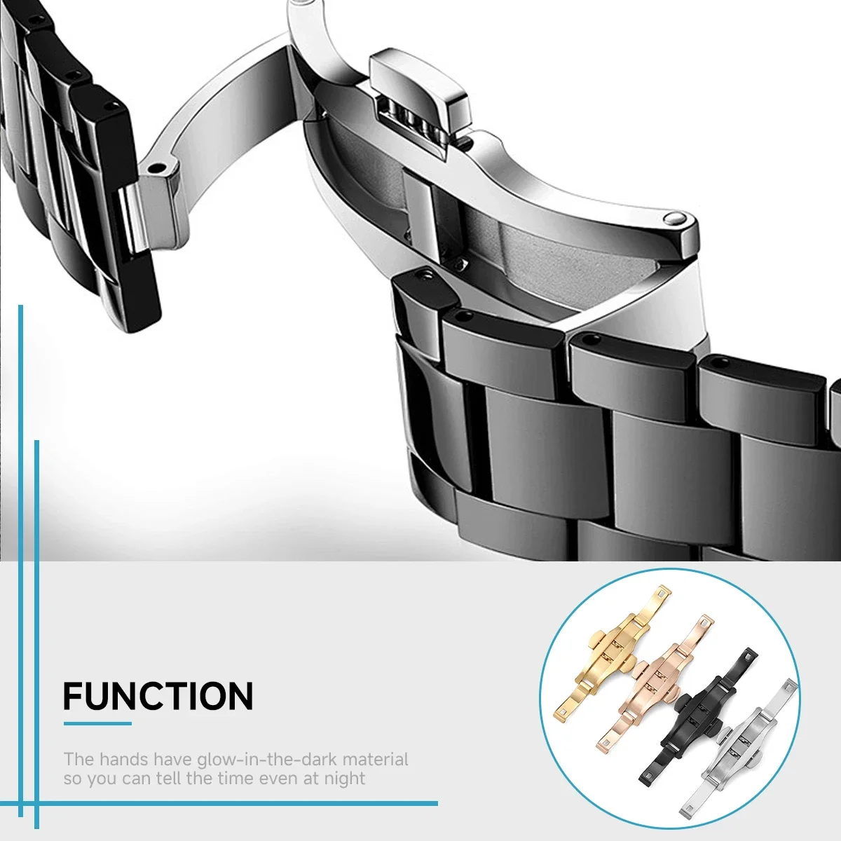 Tali Jam Tangan Gesper Baja Ta - Butterfly Clasp Deployant ulasan dan harga