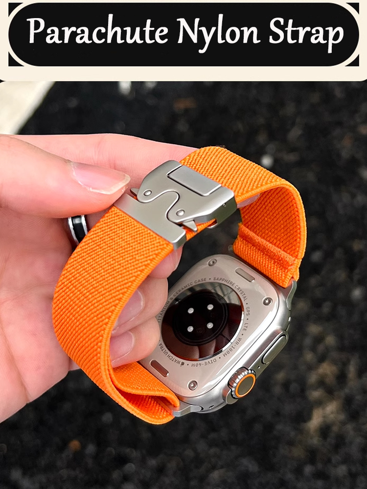 Tali untuk jam Apple, ultra 2  - Parachute Strap Elastic ulasan dan harga