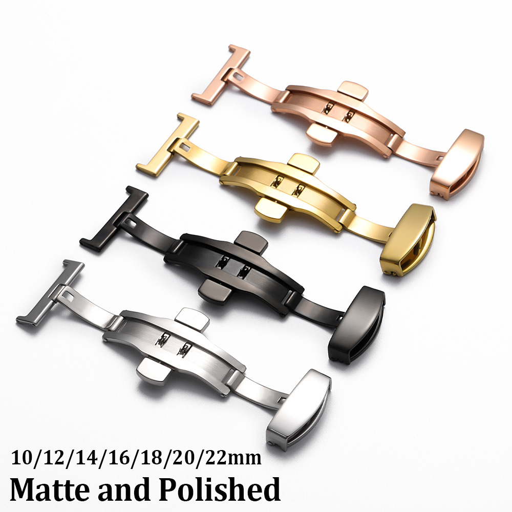 10/12/14/16/18/20/22mm Gesper  - Butterfly Clasp Deployant ulasan dan harga