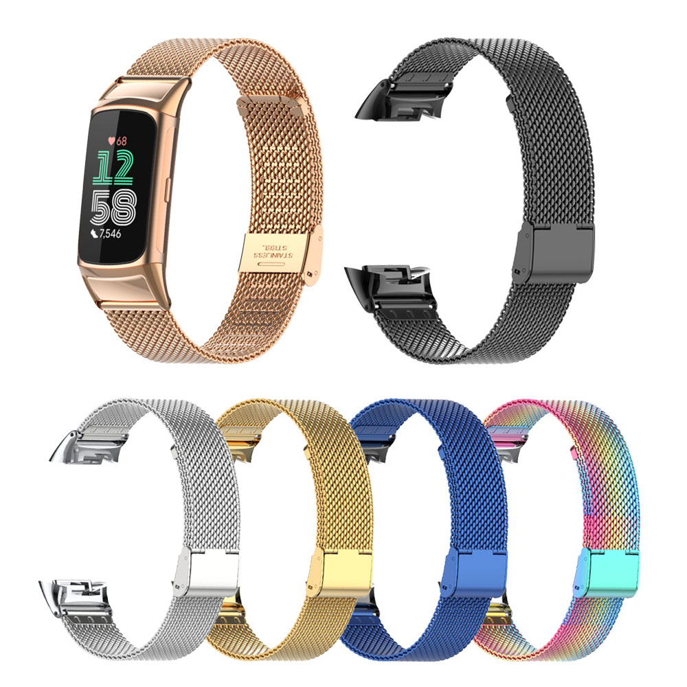 Cocok untuk Fitbit Charge 5/6  - Mesh Strap Metal ulasan dan harga