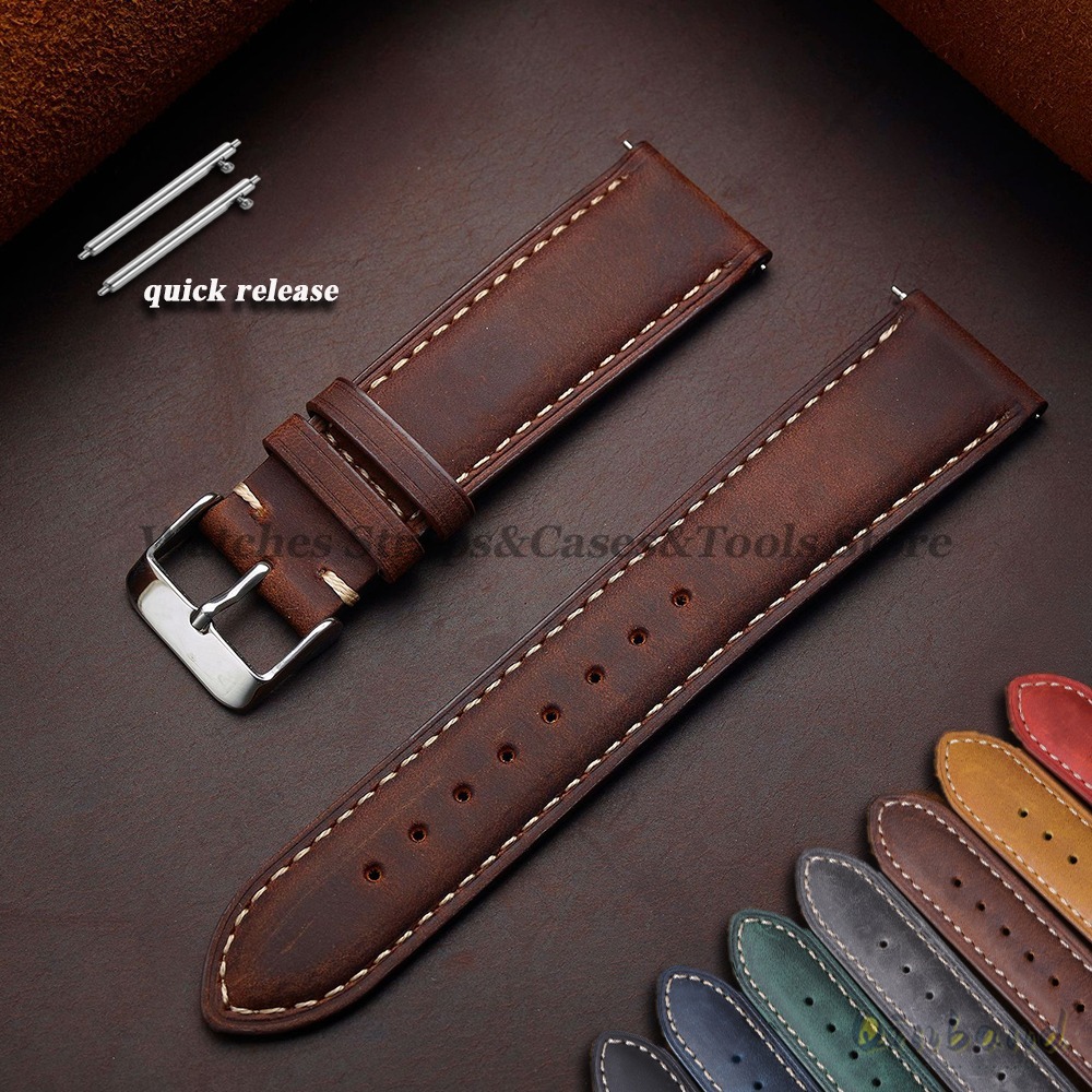 Tali Jam Tangan Kulit Sapi Ant - Leather Strap Quick Release ulasan dan harga
